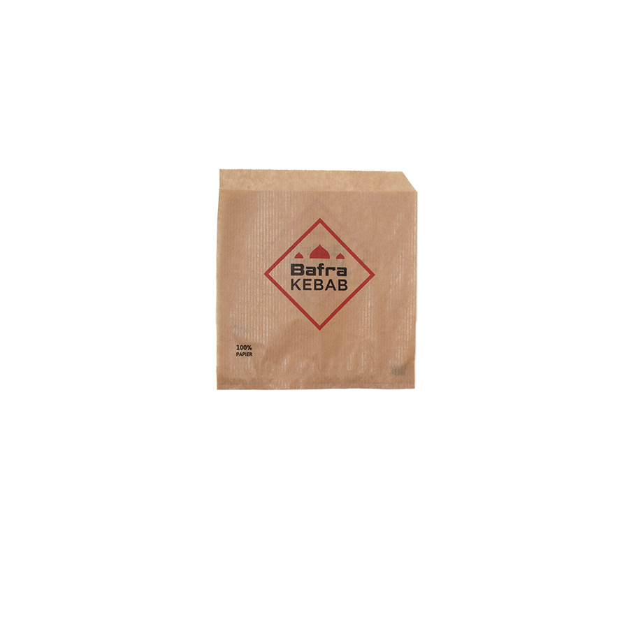 Torba płaska szara 150x160 Bafra Kebab - 2 str.otwarta